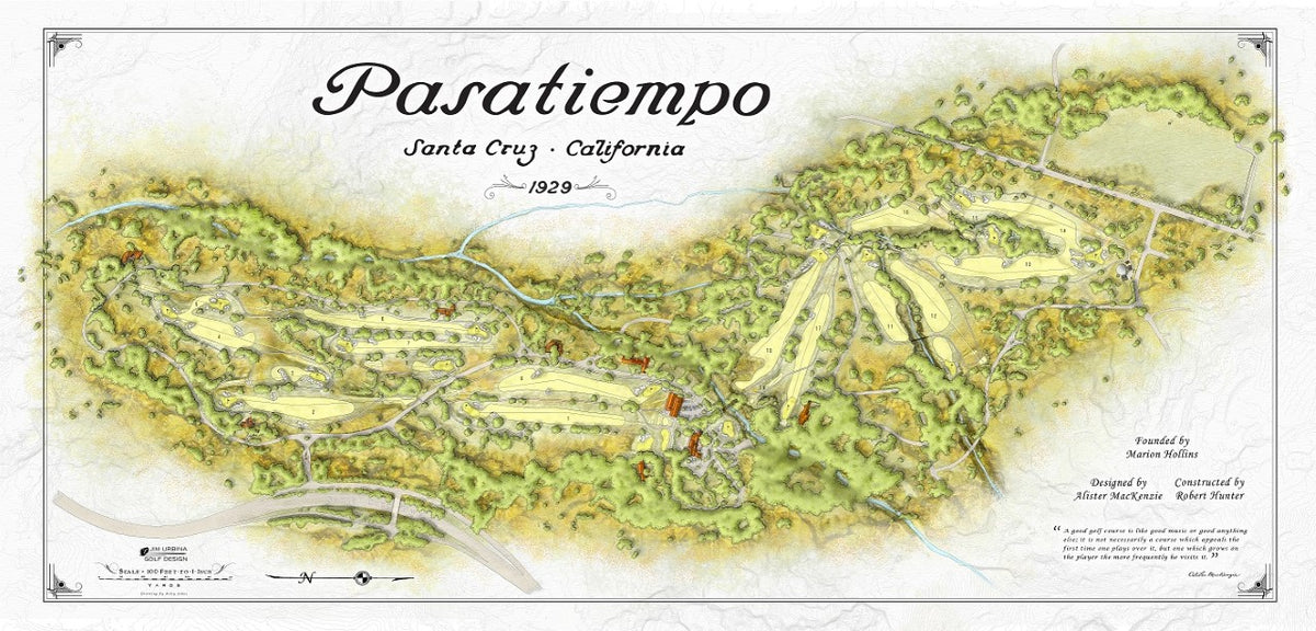 Pasatiempo Course Map Print Pasatiempo GC